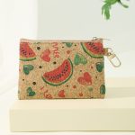 Wholesale Women Fashion Vintage Cashew Watermelon Floral Print Square Zipper Wallet - Image 6