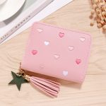 Wholesale Women Fashion Casual Heart Pattern PU Zipper Wallets - Image 6