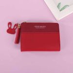 Wholesale Women Fashion Casual Color Matching PU Zipper Wallets - Image 5