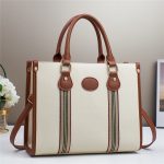 Women Fashion Casual Color Block Large Capacity Handbag - Image 5