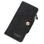 Men Fashion Splicing Magnetic Buckle Multi-Card Long Wallet - Image 5