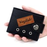 Men Fashion Stitching Magnetic Buckle Multi-Card Wallet - Image 5