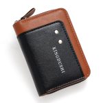 Wholesale Men Fashion Splice Multi-Card Zipper Wallet - Image 4