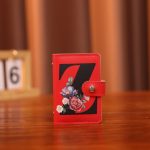 Women Fashion Letter Floral Element Printed Small Card Bag Wallets - Image 5