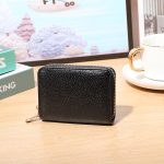 Wholesale Fashion Simple Solid Color Litchi Pattern Multi Card Wallet - Image 5