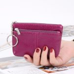 Wholesale Women Fashion Solid Color Leather Card Bag Zipper Wallet - Image 6