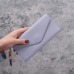 Wholesale Simple Solid Color Multi-Function Litchi Pattern Wallet - Image 6