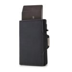 Wholesale Men'S Casual Aluminum Alloy Zipper Carbon Fiber Metal Card Holder Wallet