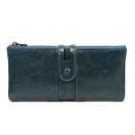 Wholesale Women Vintage Waxed Leather Rfid Anti-Magnetic Wallet - Image 7