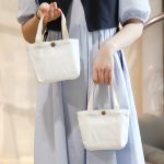 Wholesale Fashion Solid Color Simple Canvas Handbag - Image 5