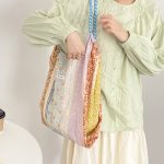 Wholesale Summer Women Simple Sweet Small Tiny Flower Print Canvas Shopping Tote Bag - Image 6