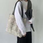 Wholesale Women Fashion Creative Newspaper Printed Large Capacity Canvas Tote Bag - Image 6