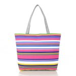 Wholesale Women Fashion Canvas Stripe Tote Bag - Image 22