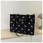 Wholesale Women Casual Rose Embroidered Canvas Large Capacity Tote Bag - Image 6