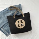 Wholesale Women Simple Casual Letter Large Capacity Square Canvas Tote Bag - Image 6