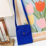 Women Fashionable Simple Macaroon Solid Color Canvas Mini Crossbody Bag - Image 6