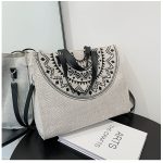 Wholesale Women Casual Design Canvas Shoulder Handle Tote Bag - Image 6