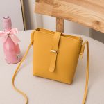 Wholesale Women Fashionable Simple Solid Color Square Zipper Mini Single Shoulder Crossbody Bucket Bag - Image 6