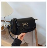Wholesale Women Fashion Casual Solid Color Bowknot Buckle Crossbody Bag - Image 6