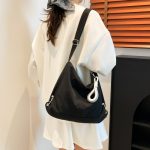 Wholesale Women Fashion Casual Solid Color Nylon Large Capacity Crossbody Bag - Image 6