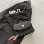 Wholesale Women Fashion Casual Solid Color Butterfly Clasp Small Square Crossbody Bag - Image 6