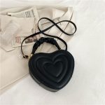 Wholesale Women Fashion Solid Color Heart-Shaped Zipper Mini Handle Crossbody Bag - Image 6