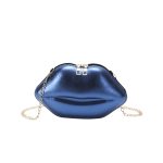 Women Fashion Creative Solid Color Lip Chain Crossbody Bag - Image 6