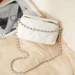 Wholesale Women Fashion Casual Solid Color Rhomboid Chain Crossbody Bag - Image 5