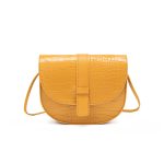 Women Fashion Crocodile Pattern Flap PU Crossbody Bag - Image 4