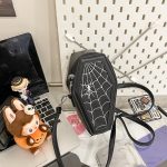 Wholesale Women Fashion Gothic Halloween Embroidered Spider Skull Crossbody Bag - Image 6