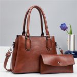 Wholesale Women Casual Simple Solid Color Large Capacity Handbag Set - Image 4