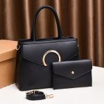Wholesale Women Casual Simple Solid Color Large Capacity Handbag Set - Image 3