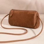 Wholesale Women Retro Autumn And Winter Suede Cylindrical Frosted Crossbody Bag