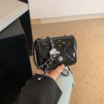 Wholesale Women Fashion Solid Color Patent Leather Bright Mini Rhomboid Chain Crossbody Bag - Image 6