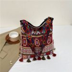 Wholesale Women Fashion Boho Printed Large Capacity Tassel Crossbody Bag - Image 6