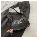 Women Fashion Solid Color Printed Bowknot Crossbody Bag - Image 6