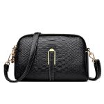 Vintage Women Double Zipper Crossbody Bag - Image 6