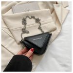 Wholesale Women Fashion Casual Solid Color Pu Mini Triangle Crossbody Bag - Image 6