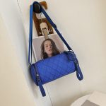 Women Fashion Solid Color Rhomboid Cylindrical Crossbody Bag - Image 6