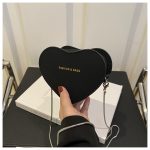 Wholesale Women Fashion Creative Solid Color Love-Shaped Chain Crossbody Bag - Image 5