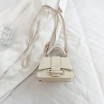 Wholesale Women Fashion Solid Color Mini Litchi Pattern Crossbody Bag - Image 5