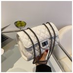 Women Fashion Simple Solid Color Chain Square Crossbody Bag - Image 6