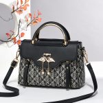 Wholesale Women Fashion Letter Printed Metal Buckle Zipper Handbag - Image 2