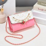 Wholesale Stylish Sequin Square Chain Trim Crossbody Bag