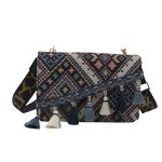 Wholesale Bohemian Vintage Fringe Wide Strap Crossbody Bag - Image 6