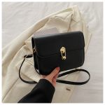 Wholesale Simple Solid Color Lock Square Crossbody Bag - Image 6
