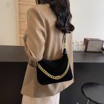 Wholesale Women Fashion Solid Color Suede Square Crossbody Bag - Image 6