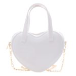 Wholesale Women Summer Fashion Jelly Color Heart Mini Chain Crossbody Bag - Image 6