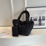 Wholesale Women Fashion Casual Solid Color Space Cotton Tote Bag - Image 6