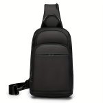 Wholesale Men'S Fashion Casual Single Shoulder Large Capacity Anti-Splashing Usb Charging Port Chest Bag - Image 3